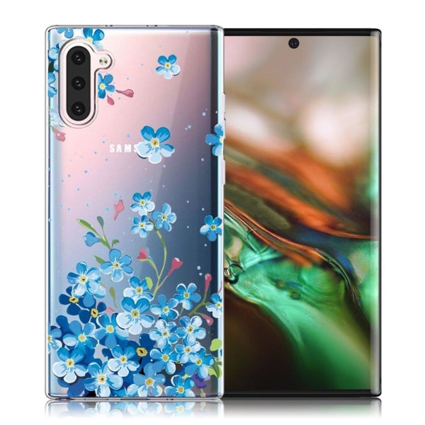 Deco Samsung Galaxy Note 10 skal - Blå Blommor Blå