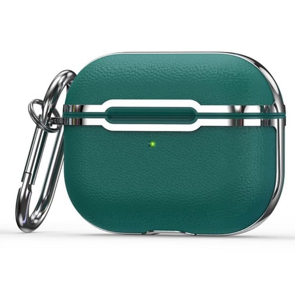 AirPods Pro 2 galvaniseringsetui med spænde - Grøn / Sølv Green
