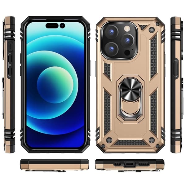 Bofink Combat iPhone 14 Pro Etui - Gull Gold