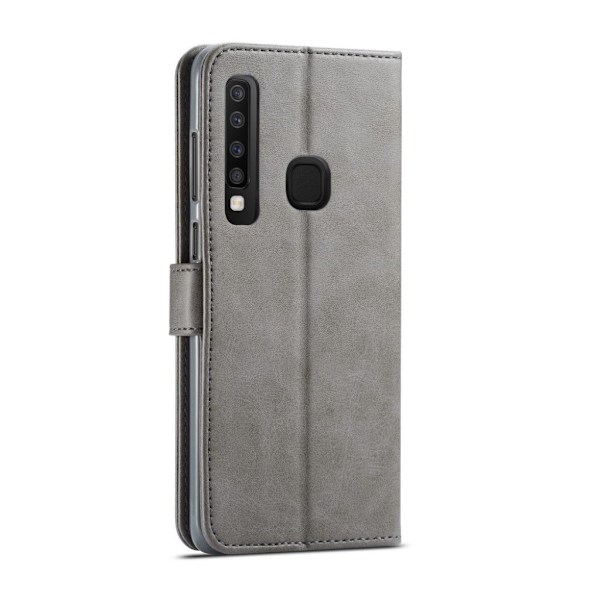LC.IMEEKE Samsung Galaxy A9 (2018) tegnebogsstil læder flip etui - Grå Silver grey