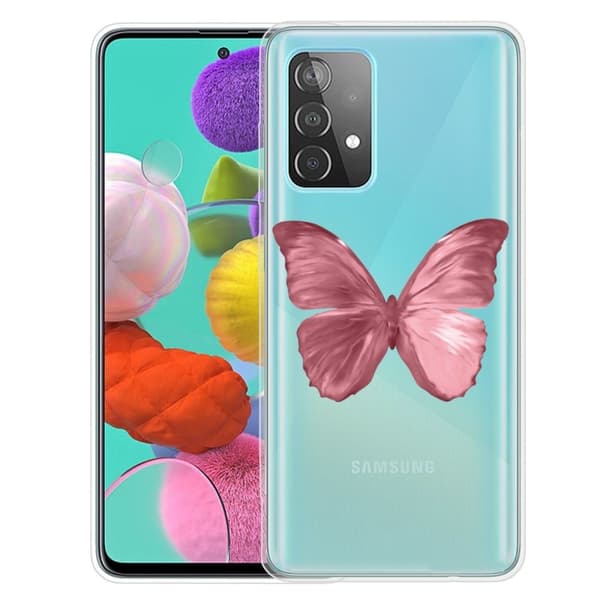 Deco Samsung Galaxy A13 4G Suojakotelo - Pinkki Perhonen Pink