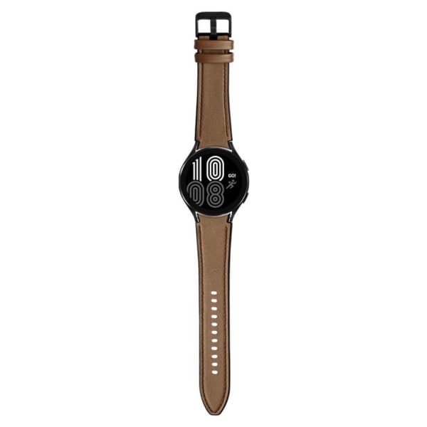 20 mm Samsung Galaxy Watch 4 urrem i læder - Brun Brown