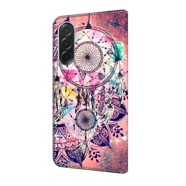 Samsung Galaxy A36 5G Plånboksfodral Mönster Tryck Stativ Läder Flip Telefonskal - Vindspel Rosa