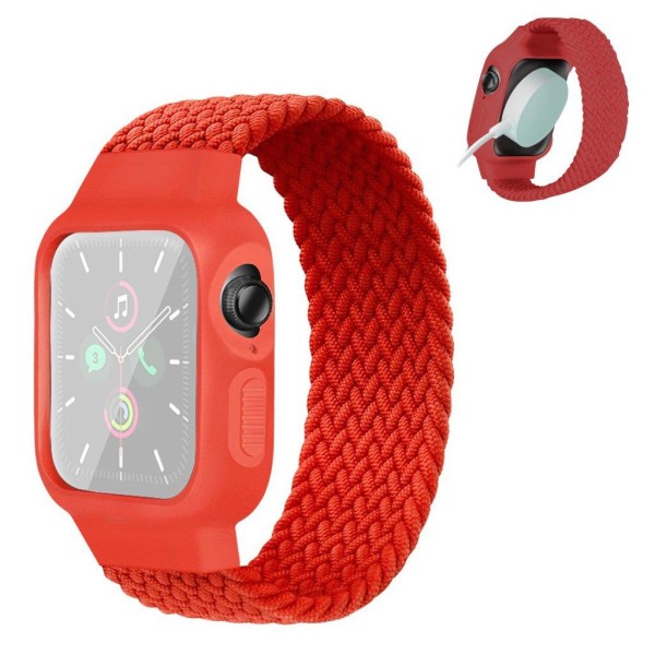 Apple Watch Series 6 / 5 44mm enkel nylon-urrem - Rød / Rød Red