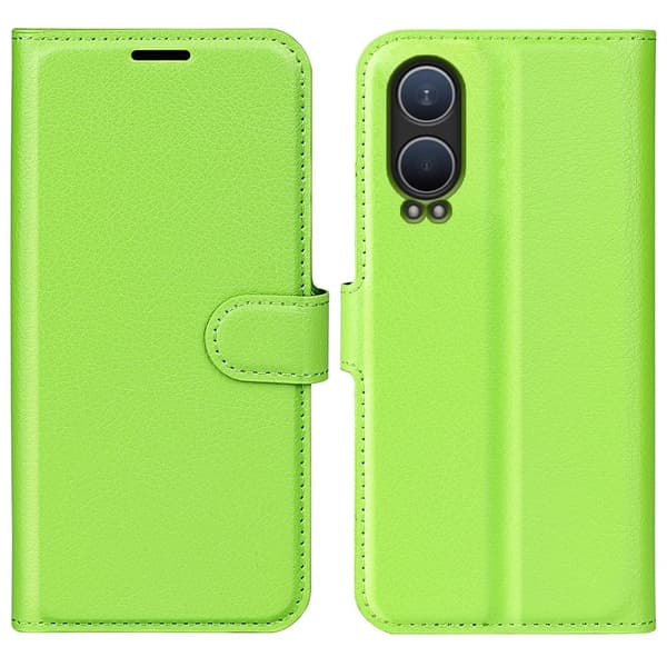 Klassisk OnePlus Nord CE4 Lite / Oppo K12x flip etui - Grøn Green