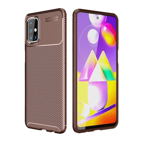 Carbon Shield Samsung Galaxy M31s cover - Brun Brown