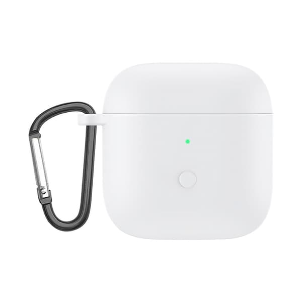 Xiaomi Redmi Buds 3 silikonetui til øretelefoner med karabinkrok - Hvit White