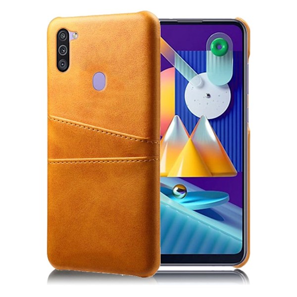 Dual Card Samsung Galaxy M11 kotelot - Ruskea Brown