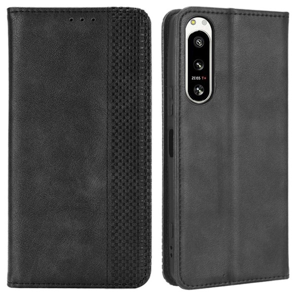 Bofink Vintage Sony Xperia 5 Iv Læder Etui - Sort Black