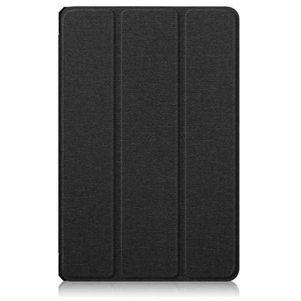 Lenovo Tab P11 Pro tri-fold stofskind læderetui - Sort Black