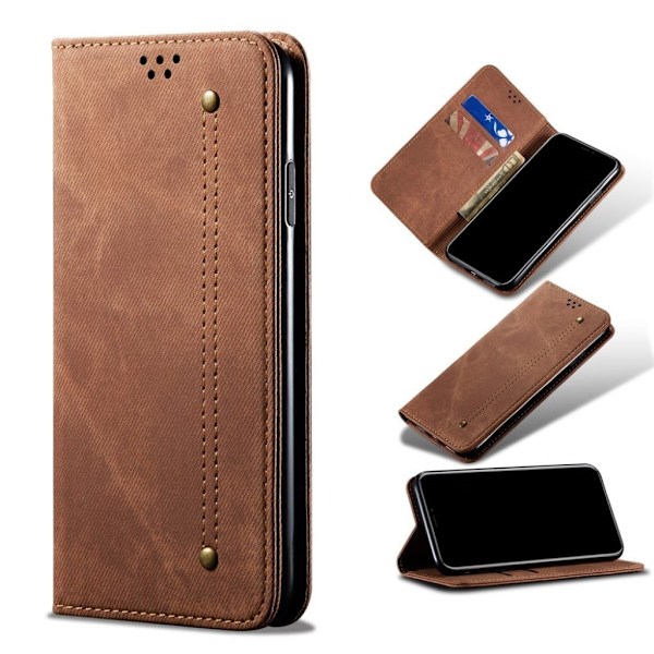 Farkut Samsung Galaxy S21 FE Lappäkotelo - Punainen Brown
