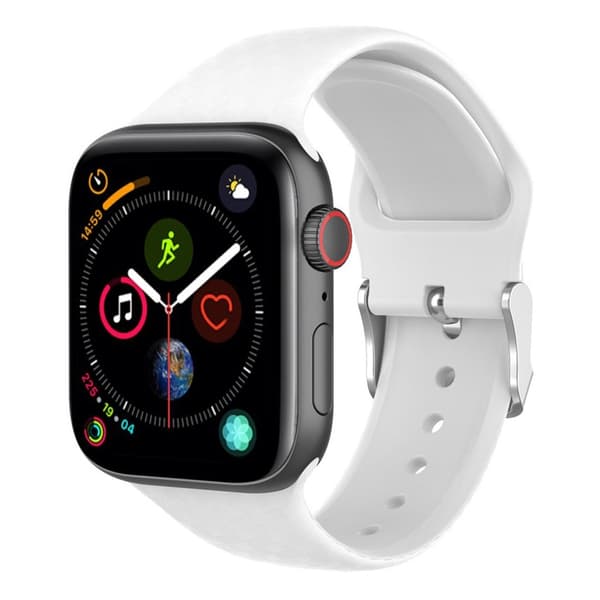 Apple Watch Series 5 40mm 3D strassi silikoninen kellonauha - Valkoinen White