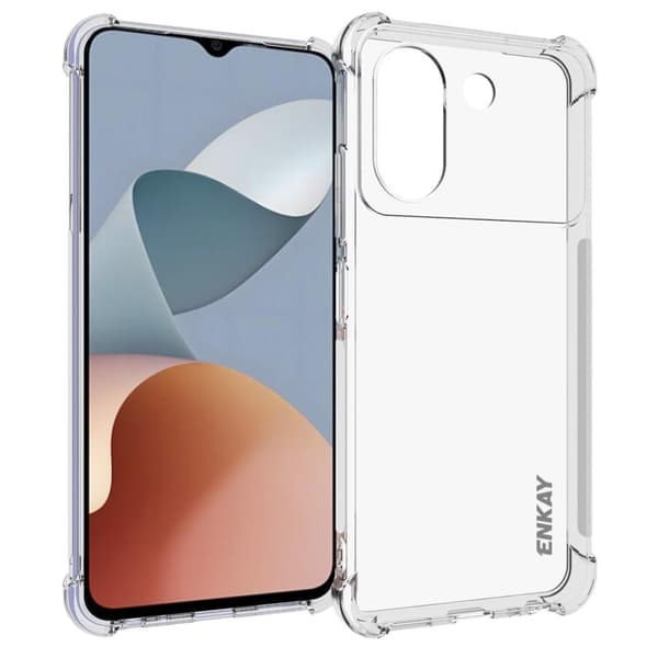 ENKAY klart fallsikkert etui for ZTE Blade A54 Transparent