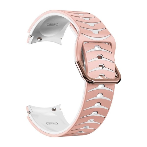 Samsung Galaxy Watch 5 / 5 Pro / 4 curved line style silicone wa Pink