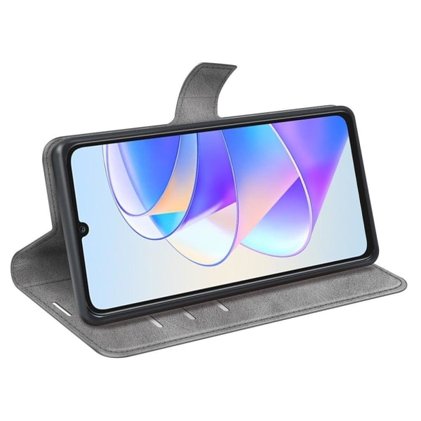 Læderetui med Pung til Honor X7a - Grå Silver grey