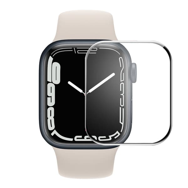 ENKAY Apple Watch (41mm) 3D kaareva ultra kirkas näytönsuoja - Musta Transparent