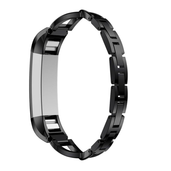 Fitbit Alta Kelloon vaihdettava Ranneke X-shape Diamond Decor Seosmateriaali - Musta Black
