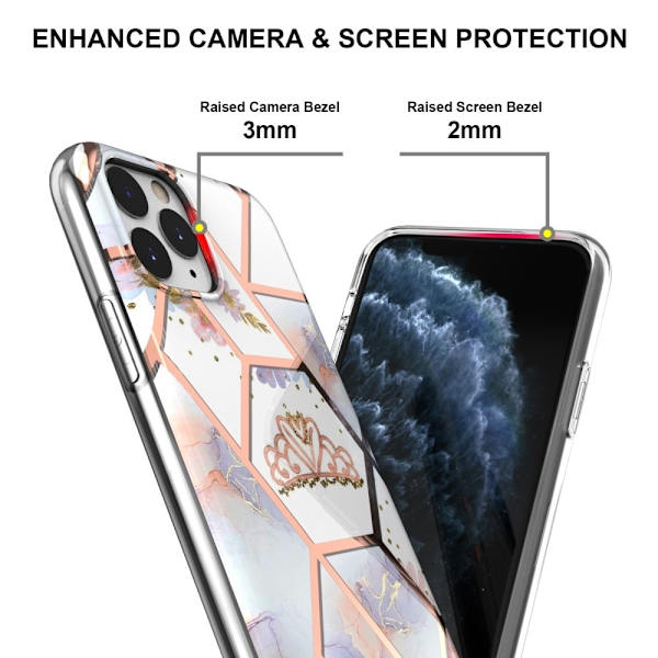 Marble design iPhone 11 Pro cover - Krone Multicolor