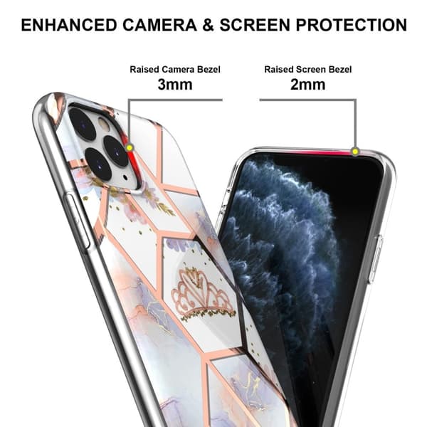 Marble iPhone 11 Pro Etui - Krone Multicolor
