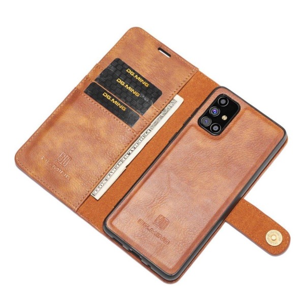 DG.MING Samsung Galaxy M31s 2-in-1 lompakkokotelo - Ruskea Brown