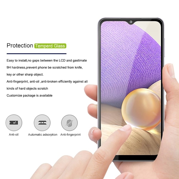 MOCOLO HD karkaistu lasi näytönsuoja Samsung Galaxy A32 Transparent