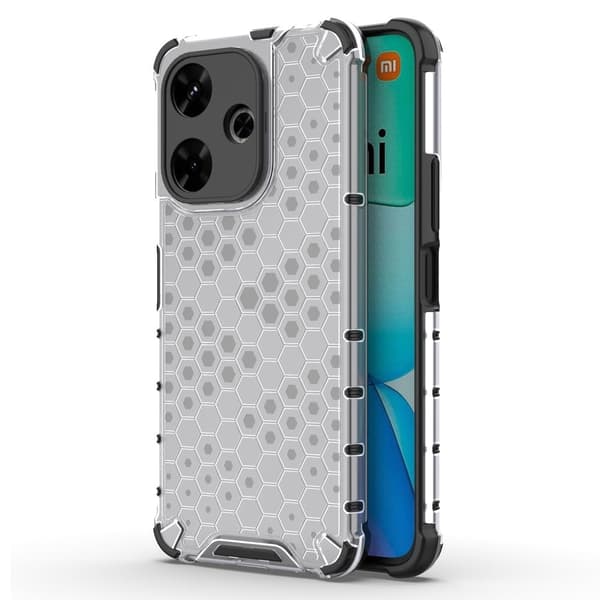 Bofink Honeycomb Xiaomi Redmi 13 deksel - Grå Silver grey