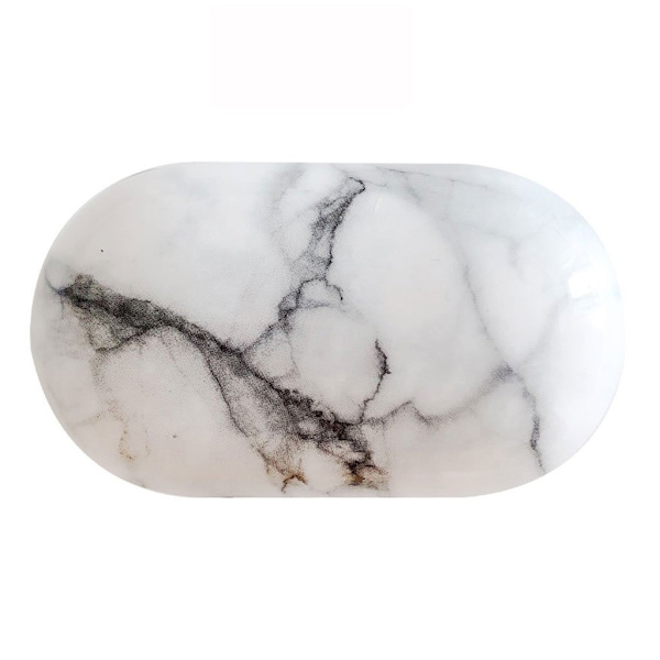 Samsung Galaxy Buds Plus marmor mønster etui - hvid White
