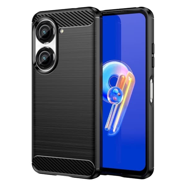 Carbon Flex Suojakotelo ASUS Zenfone 9 - Musta Black