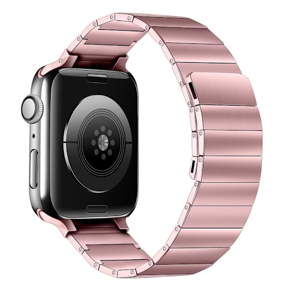 Apple Watch Series 8 (41 mm) urrem i rustfrit stål - Lyserød Pink