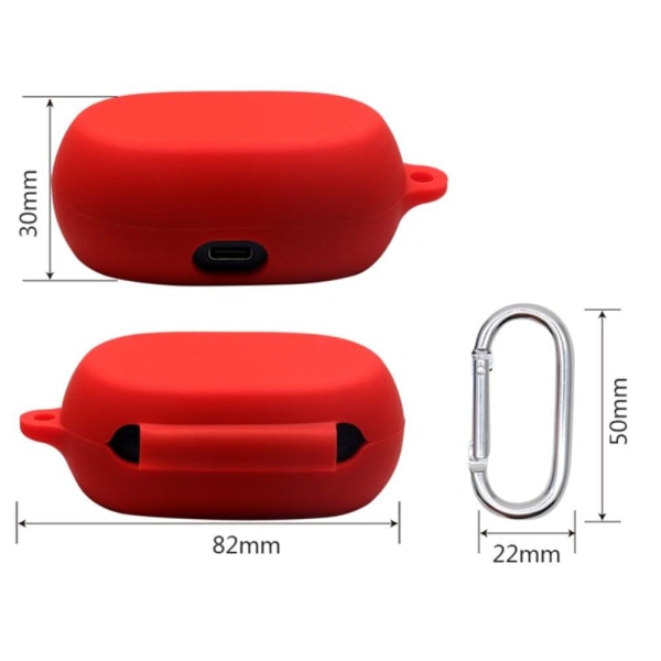 Jabra Elite 7 Active silicone case with keychain - Red Röd
