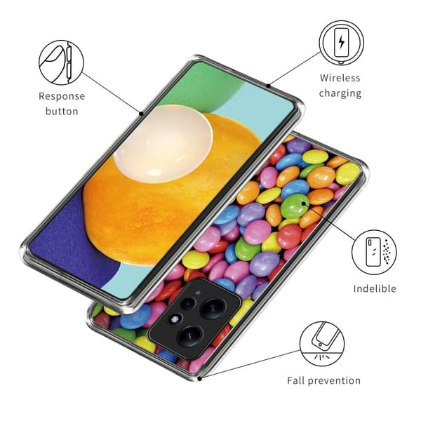 Deco Xiaomi Redmi Note 12 cover - Regnbue-Slik Multicolor