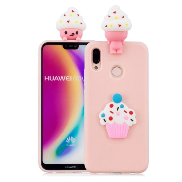 Cute 3D Huawei P20 Lite kuoret - Sarjakuvaeläin Multicolor