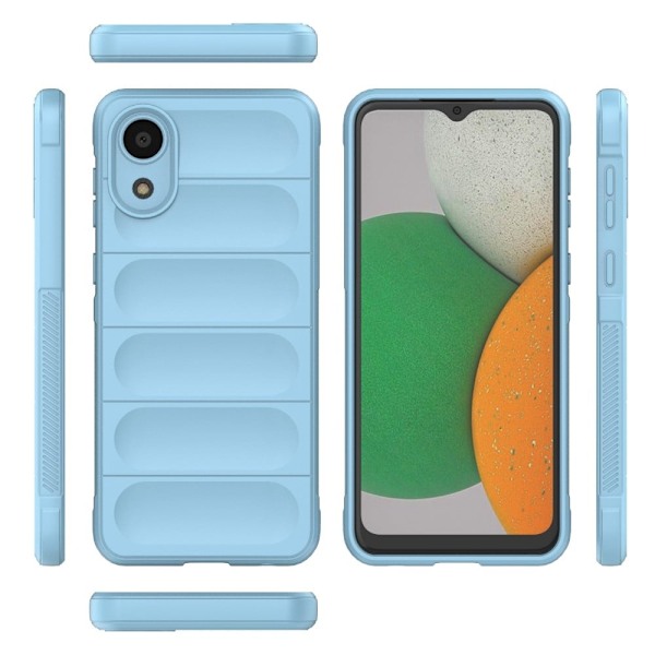Mjukt greppformat Samsung Galaxy A03 Core skal - Blå Blå