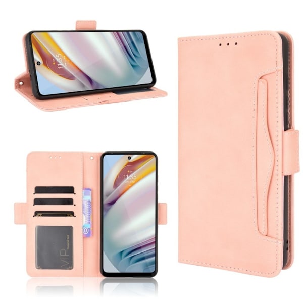 Modern-styled Læder Pung Etui til Motorola Moto G40 Fusion / G60 - Lyserød Pink