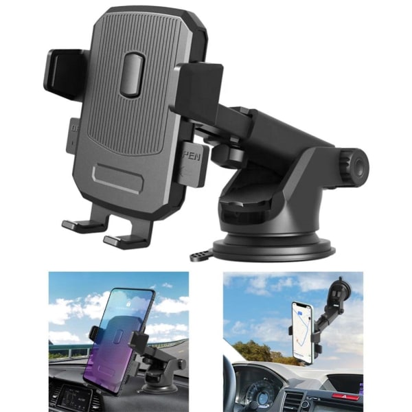 Universal HM-Z06 rotatable car phone mount bracket for 4.5-6.5in Svart