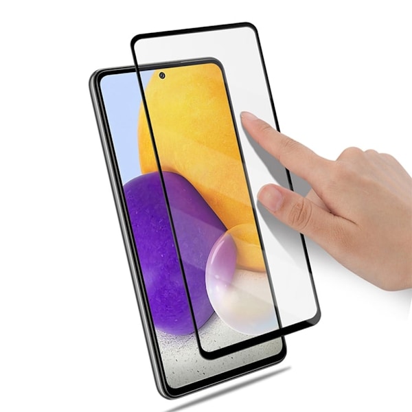 MOCOLO HD Samsung Galaxy A72 5G skærmbeskytter i hærdet glas - Sort Udgave Transparent