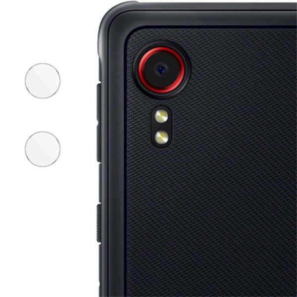 2Pcs IMAK Samsung Galaxy Xcover 5 kameralinsebeskytter af hærdet Transparent
