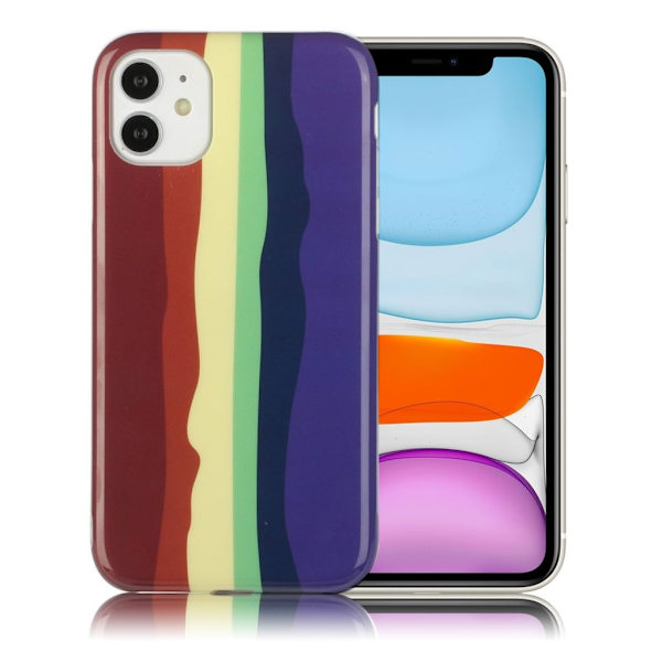 Deco iPhone 11 skal - Blekt Färgmönster multifärg