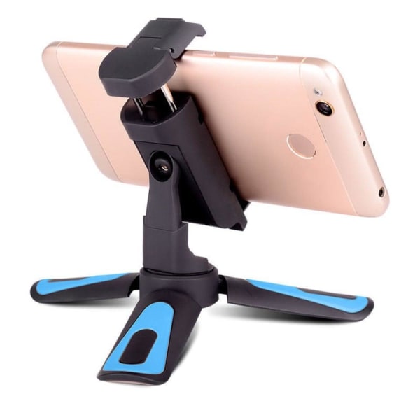 Universal mini foldable phone holder desktop tripod - Blue Blå