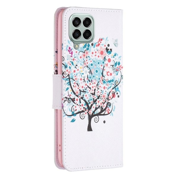 Wonderland Samsung Galaxy M33 5G flip kuoret - Kukka Puu Pink