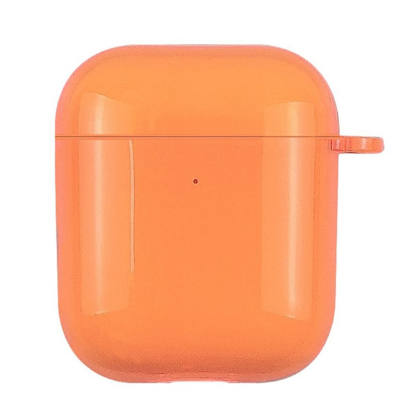 Airpods holdbart solid farve etui - Orange Orange