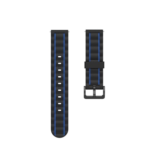 Wave silicone watch band for Polar, Ticwatch and Huawei watch - Blue