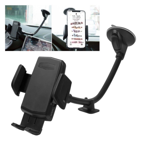 360 degree winshield phone mount bracket Black