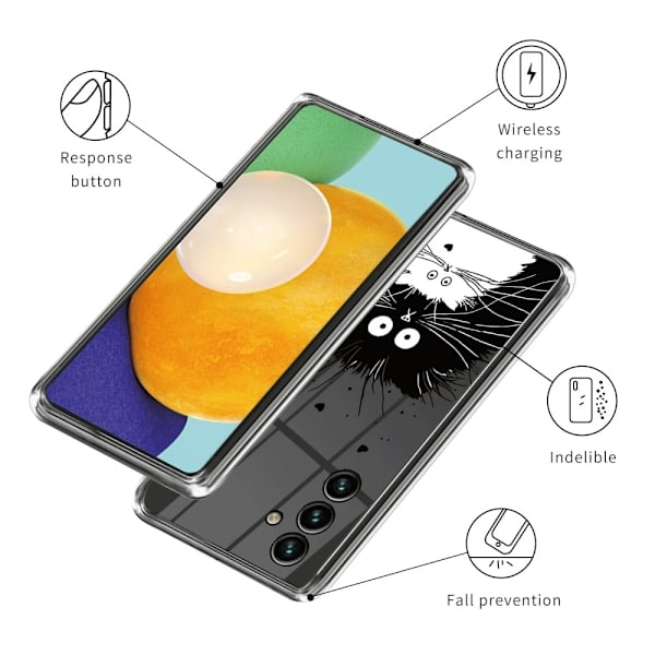 Deco Samsung Galaxy A55 deksel - To Katter White