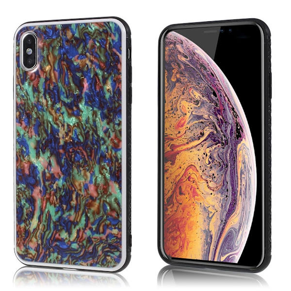 iPhone Xs Max mobilskal plast silikon snäckskalsmaterial - Multifärgad multifärg