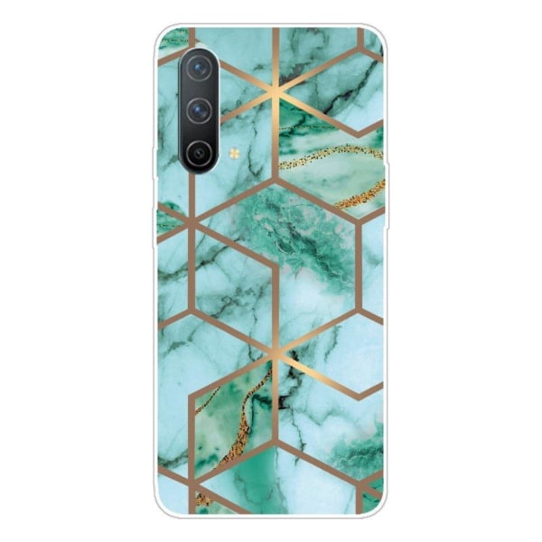 Marble OnePlus Nord CE 5G Suojakotelo - Emerald Cube Pattern Green