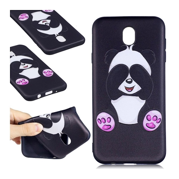 Samsung Galaxy J7 (2017) Lækkert blødt cover - Panda leger Multicolor