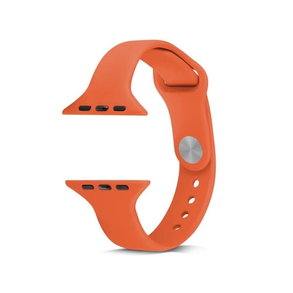 Apple Watch Series 5 44mm smal silikone urrem - Orange Orange