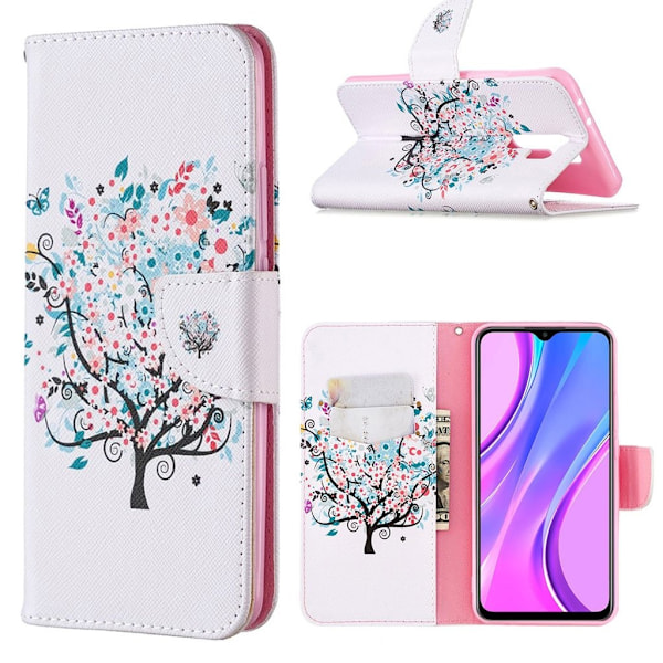 Wonderland Xiaomi Redmi 9 Läppäkotelo - Puu Multicolor