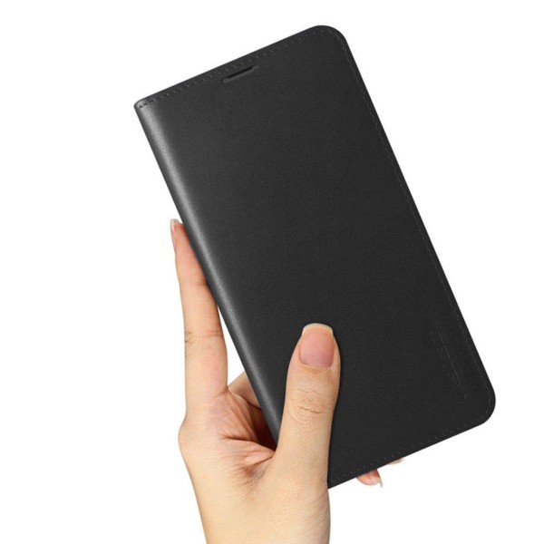 VRS Design ægte læder Diary for Galaxy Note 10 - Sort Black